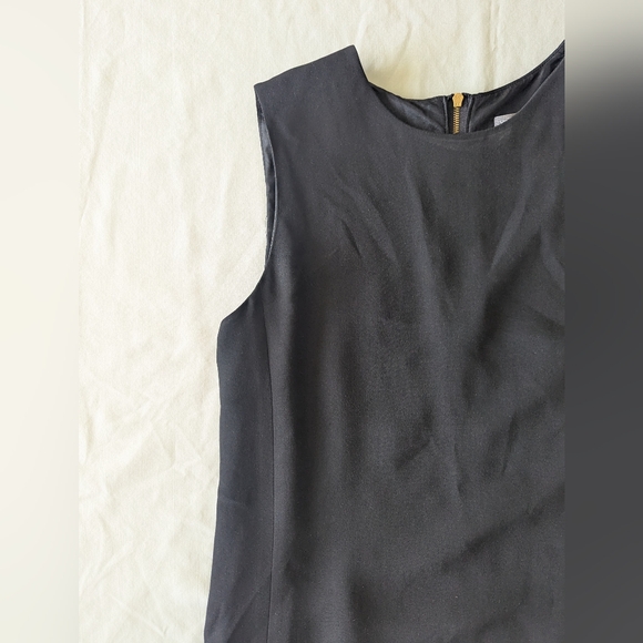 Vince Silk Black Sleeveless Shift Dress - Picture 2 of 9